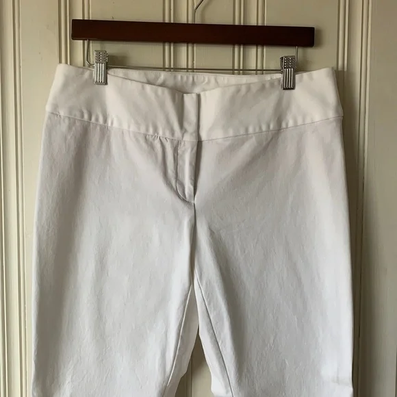 Alfani White Pants Size 12 Cotton/Rayon/Spandex - Picture 1 of 6